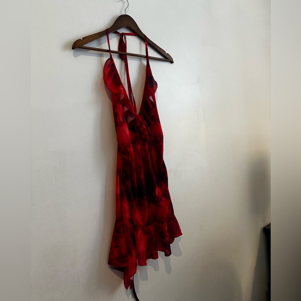 Red Mesh Dress - Picture 2 of 2